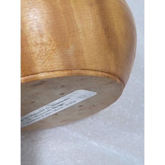 Artisan Crafted Wooden Bowl Trinkets Desktop Cottage Core 3" - Picture 7 of 9